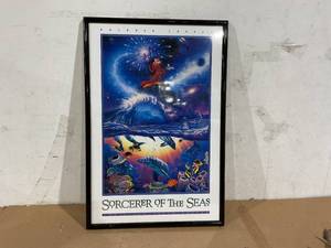 24x36 Vintage Disney Mickey Sorcerer of the Seas Lassen Poster