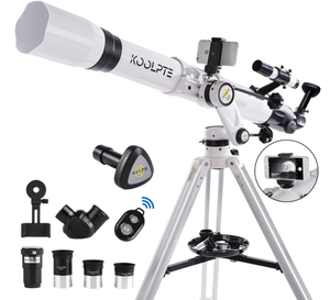 Telescope with Digital Eyepiece - Astronomy Refracting Telescope 90mm Aperture 900mm Vertisteel Altazimuth Mount
