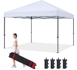 COOSHADE Durable Easy Pop Up Canopy Tent 10x10Ft(White)