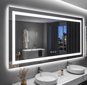 LED Bathroom Mirror with Lights Front and Backlit Lighted Vanity Mirror for Bathroom Wall