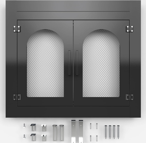 Fireplace Glass Door Fireplace Screen with Doors Mesh Fire Place Doors