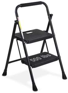 HBTower 2 Step Ladder, Folding Step Stool with Wide Anti-Slip Pedal