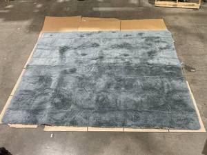 8x10 Grey Fluffy Area Rug