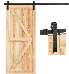 EaseLife 6.6 FT Top Mount Stainless Steel Sliding Barn Door Hardware Track Kit