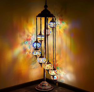 Hortsun Turkish Floor Lamp (9 Globes Style)