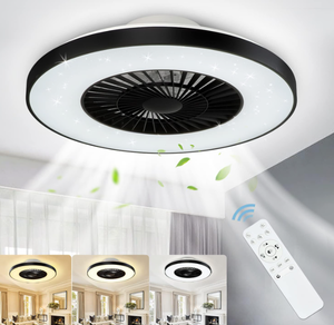 Modern Ceiling Fans with Lights, 40W LED Dimmable with Remote