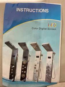 Colorful LED Digital Screen Showerhead