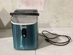 Blue Stainless Ice Maker Machine