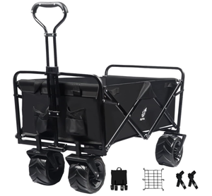 Collapsible Heavy Duty Beach Wagon Cart Outdoor Folding Utility
