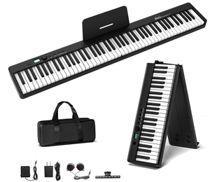 88 Key Digital Piano, Folding Piano Keyboard Full SizeSemi-WeightedTouch Sensitive Portable Piano