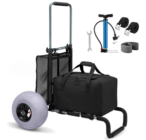 Kings Trek Beach Wagon Cart with 12 Inch Big Wheels for Sand