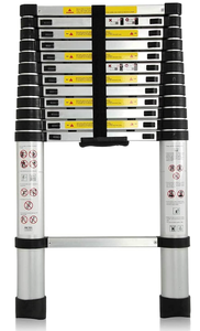 Telescoping Ladder 12.5ft Aluminum Telescopic Extension Multi Purpose Steps