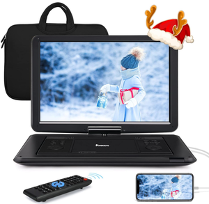 NAVISKAUTO 16 Inch Portable DVD Player with HDMI Input Rechargeable Battery