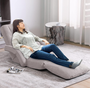 FLOGUOR Foldable Lazy Sofa Bed 14-Position Adjustable Comfy Floor Chair