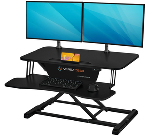 VERSADESK� PowerRiser 32 Inch Electric Standing Desk Converter for Dual Monitor