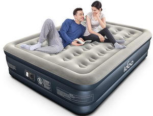 iDOO Queen Air Mattress with Built in Pump, Inflatable Mattress for Camping & Guest