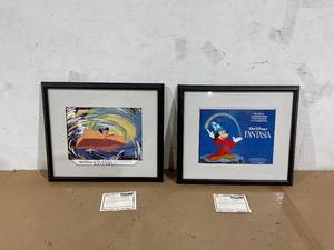 LOT OF 2 27x18 Vintage Disney Mickey Fantasia Poster