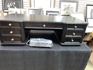 lot 35 image: Dark Espresso Wooden Desk