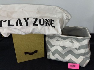 lot 44 image: Storage basket, file box, Play Zone bag