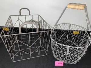 lot 45 image: Two Wire Baskets with handles