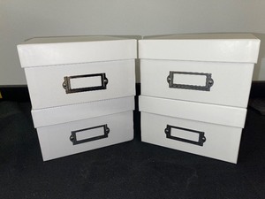 lot 47 image: 4 Like-new Cardboard Photo or File boxes