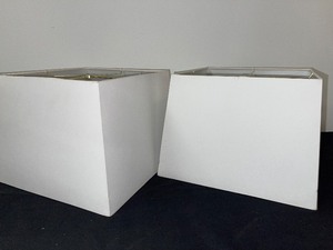lot 68 image: Pair of Pyramid-shaped Lampshades