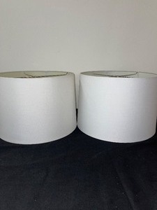 lot 70 image: Pair of Round Lampshades