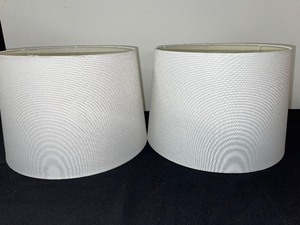 lot 77 image: Pair of Cone-Shaped Fabric Lampshades