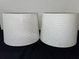 lot 82 image: Pair of Tapered Lampshades