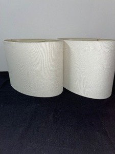 lot 83 image: Pair of Oval Lampshades