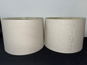 lot 87 image: Pair of Tapered Lampshades