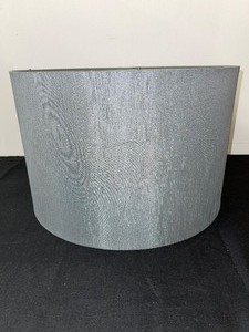 lot 88 image: Single Merallic Grey Drum Lampshade