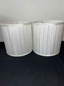 lot 129 image: Pair of Matching Pleated Lampshades