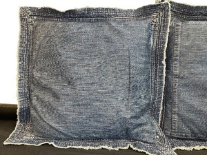 lot 851 image: Set of 2 Denim Accent Pillows