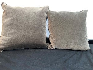 lot 853 image: Brown Velour Accent Pillows