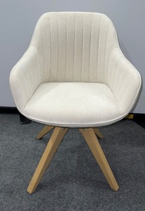 lot 881 image: Upholstered Mid-Century Modern Swivel Chair