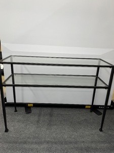 lot 887 image: Glass Console Accent Table