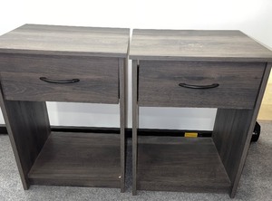 lot 903 image: Two Grey Night Stands