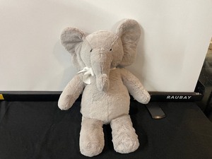 lot 301 image: Plush Pottery Barn Kids Grey Elephant Toy