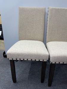 lot 919 image: Five High-back Upholstered Dining Room Chairs