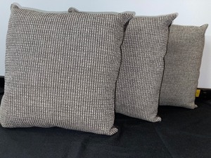 lot 950 image: Three Brown Reversible Pillows