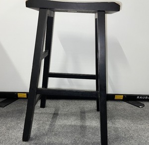 lot 960 image: Dark Stain Wooden Stool