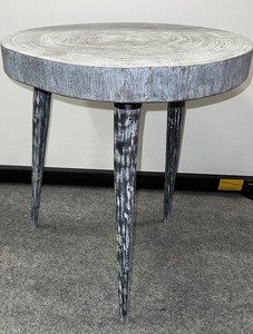 lot 970 image: Grey Wooden Stool