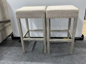 lot 976 image: Set of Two Upholstered Stools