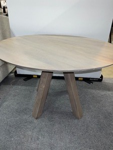 lot 985 image: Brown Round Table with Unique Base