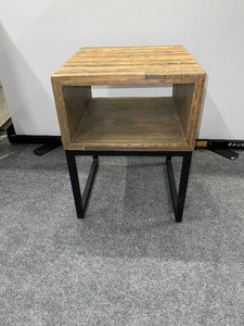 lot 992 image: Laminated 1x1 strip End Table