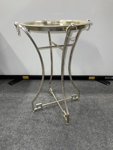 lot 994 image: Plant Stand  Cocktail Serving Table with Mirrored Top