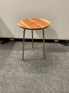 lot 999 image: Small Round Table with Bronze Legs