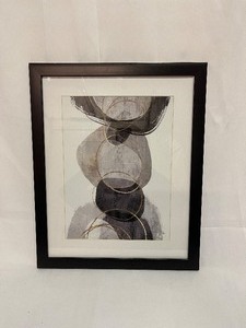 lot 423 image: Wall Decor - Artistic Circular Design w Black Frame