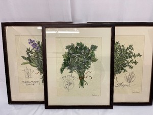 lot 447 image: Wall Decor - Parsley, Thyme, Rosemary (Set of 3)